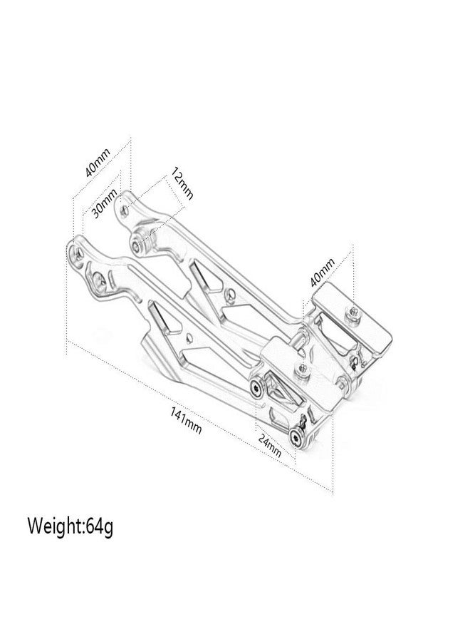UURCSKY Aluminum RC Wing Mount for Arrma Kraton 6S BLX,Outcast 6S BLX，Typhon 6S BLX,Notorious 6S BLX,Talion 6S BLX,Adjustable Hops Up Upgrades Parts,Replacement of # AR320347(Black) - Image 3